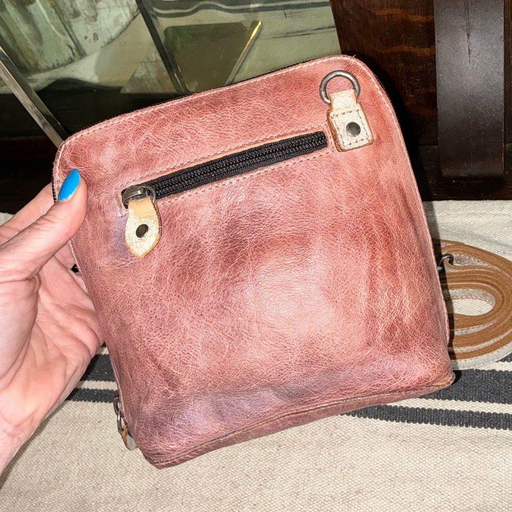 Bed Stu Leather Ventura Crossbody Bag Purple Lavender Nectar Lux Retail $155 - Picture 6 of 15